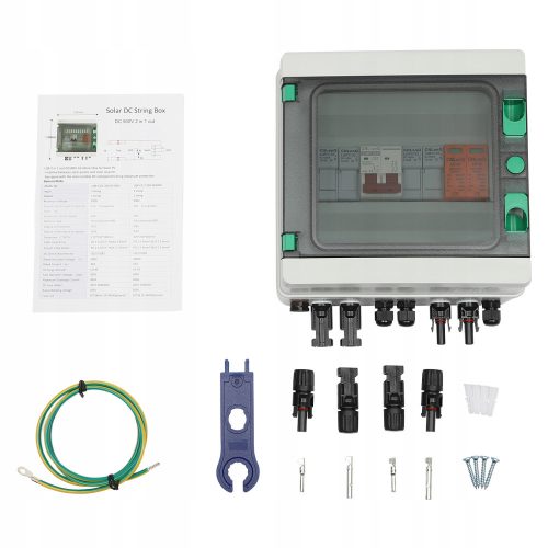 DISTRIBUTION BOX 2-STRING WATERPROOF SOLAR DC 500 V IP65