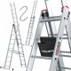 Higher ladder 6.31 m aluminum 3 x 10 to 150 kg