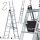 Higher ladder 5.05 m aluminum 3 x 7 up to 150 kg