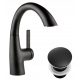 Valvex Svan Black standing washbasin mixer, black