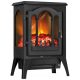 Freestanding fireplace with heating function, electric MPM, black, 1750 W, 37.5 x 55.7 x 25.5 cm