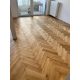 Classic wooden floor made of herringbone oak