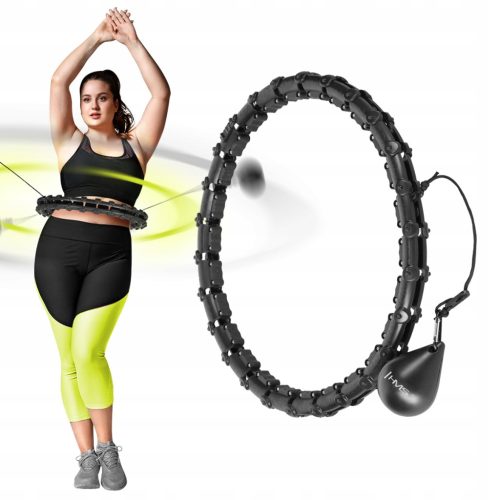  HULA HOP PLUS SIZE BLACK WITH PROJECTIONS AND WEIGHT HMS HHW11 LARGE WHEEL