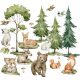 Decorative wall stickers WALL STICKER FOREST ANIMALS 50x100cm WALD8