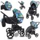  Babe Boss Cavo Premium 3in1 Stroller Flowers, Green, Graphite, Beige