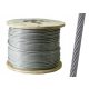 100m rope PVC-steel cable 6mm 6x19+FC galvanized