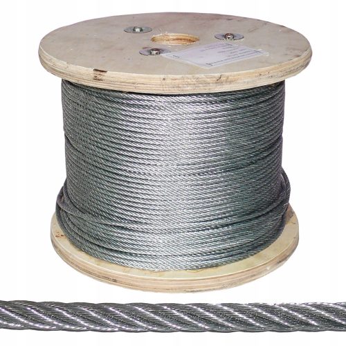 100m rope steel cable 5mm 6x7+FC galvanized galvanized