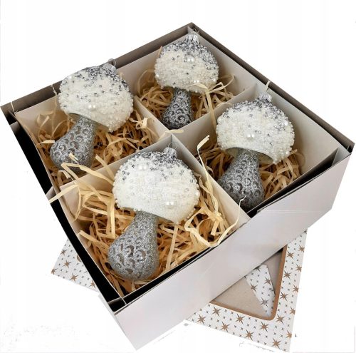  Decorated ball, spherical balls 11 cm, 4 pieces.