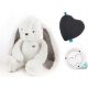  Humming Teddy Bear Rabbit Sleeper, ecru, grey mechanism, 5-in-1 lamp, Szumisie