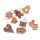  Gingerbread Christmas tree decorations, 9 pieces in a box