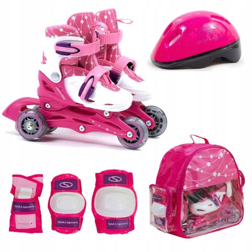  ROLLERS ROLLERS 2in1 TAILLES 26-29 SAC À DOS PROTECTION CASQUE POUR FILLE SMJ