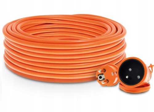 Garden extension cable, single LedClick 10 m, 1 pc. sockets, orange