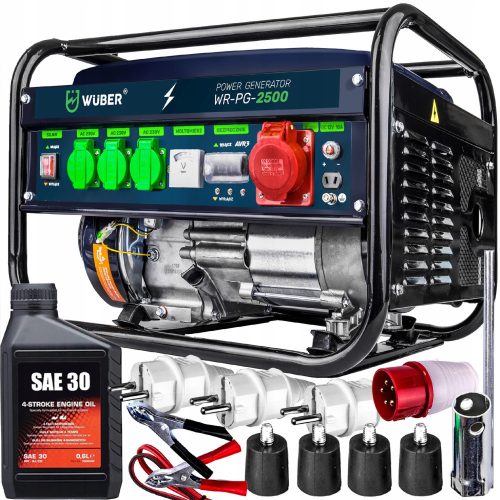 Portable three-phase generator Wuber 2500 W petrol