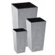  Flowerpot Lamela 25 cm x 25 x 47 cm Diameter 25 cm Plastic in the colors gray and silver + 2 more products