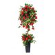 Artificial Flowers and Fruits Artificial Rose Tree, Shrub Roses on a Trunk, Rose Petals, 150 cm