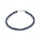  Bracelet natural SAPPHIRES faceted balls 4mm silver