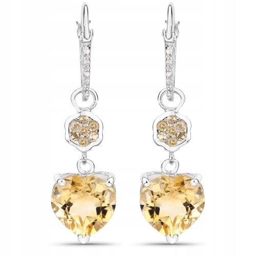  Prana silver earrings with crystals 3.2 cm