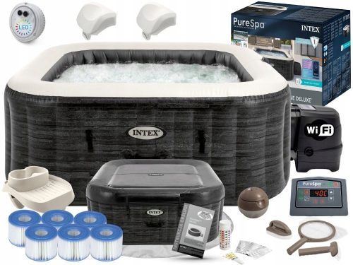 Whirlpool, Garden Whirlpool Square Inflatable Hydromassage Pool Intex 1098 l + 9 more products