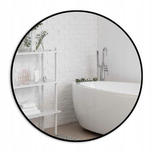 Bathroom mirror RAMIX wall mirror, circle, metal frame, 600 x 600 mm