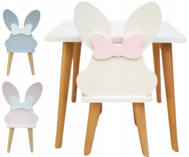  Pucuś Bunny Table and Chair with Bow