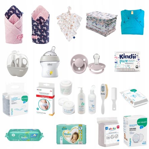  Baby equipment set for newborns and mother BOX XL Girl + FREE