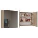 HANGING BATHROOM CABINET WITH MIRROR ABOVE THE SINK POLA 2DL SONOMA OAK