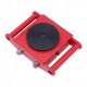 Trolley for industrial machines with 360° rotating cover, 6T, red