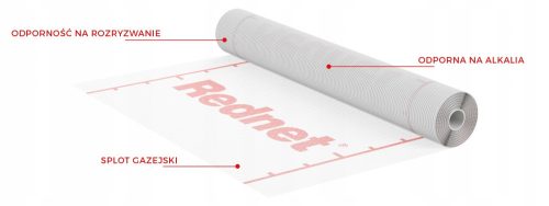 Rednet facade fabric 50 m² 160 g/m²