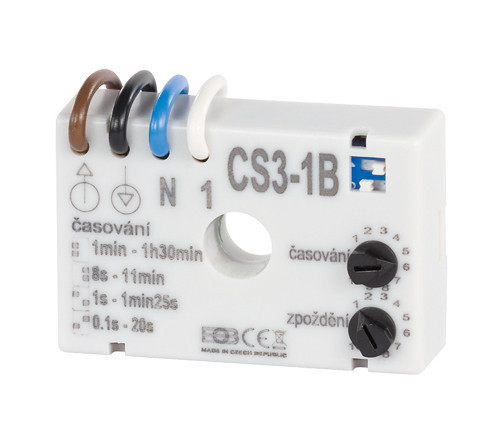  Single timer, flush-mounted, white Elektrobock CS3-1B