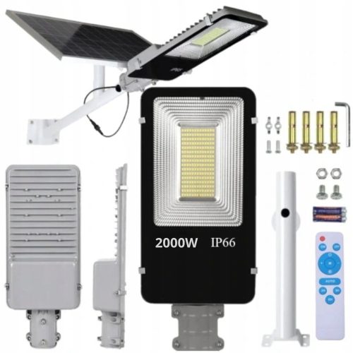 Street lights for the garden Street light 2000 W 50000 lm battery operated, solar