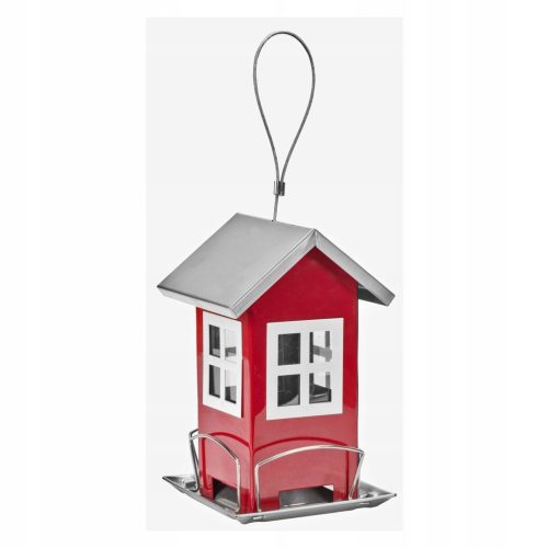  HOME birdhouse made of red metal