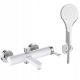 Rea Polo single-lever wall-mounted bathtub faucet, white