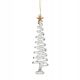  CHRISTMAS TREE pendant made of glass with golden star, 14 cm, VILLA ITALIA