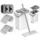 Bucket and flat mop SET OF SOLID MOP AND BUCKET TESSA TSA0046 DURABLE FLOOR WASHING SET