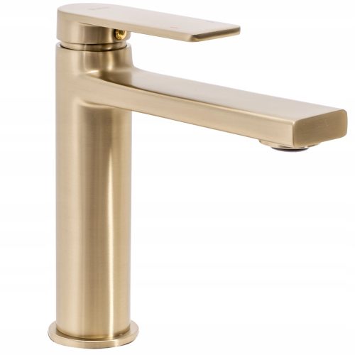 Rea Verso floor-standing washbasin mixer, gold