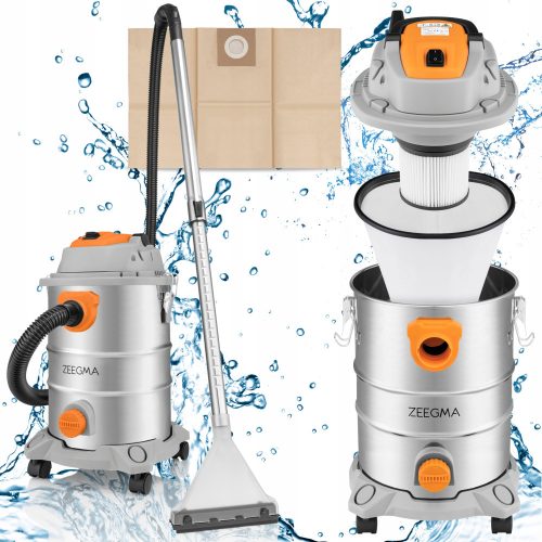  Zeegma ZE-ZONDER PRO MULTI SILVER 3600 W Wet Vacuum Cleaner Silver/Gray