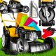  Stiga petrol lawn mower with 166 cm³ capacity, basket 60 l, cutting width 51 cm + 3 other products