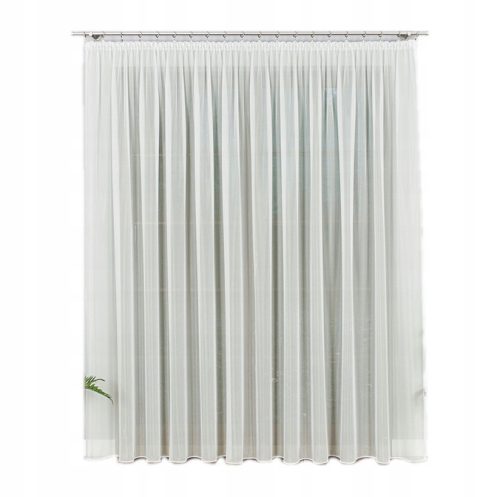  Ready-made curtain made of smooth voile, height 230x500cm, cream