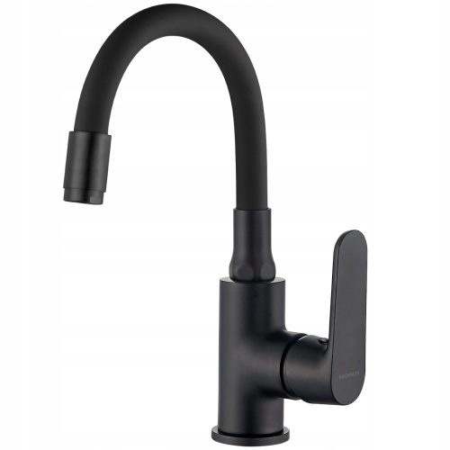 Kuchinox Dima floor-standing washbasin faucet, black