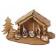  Beautiful wooden nativity scene with sturdy figures