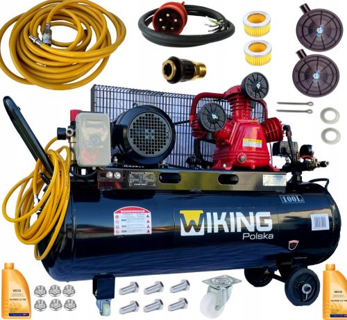 Compresseur d'huile Wiking Polska W-0.36/12.5 100L 100 l 12,5 bar