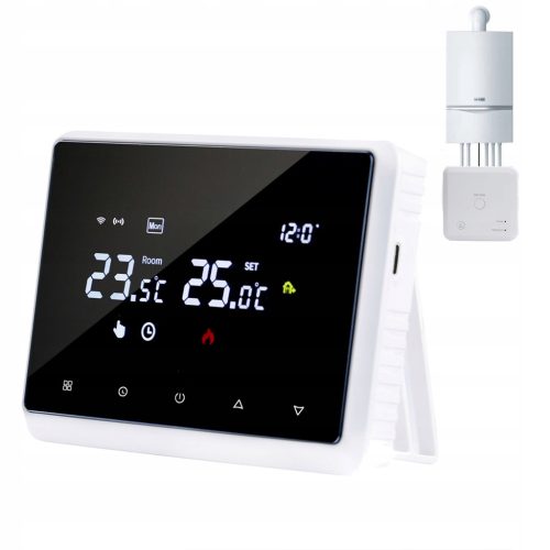 wireless programmable radio thermostat RF WIFI for boiler White