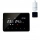  RF Thermostat, Wireless RF LCD Temperature Controller for Boilers Black