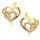  Euphoria Heart Earrings 925 Silver Gold Plated