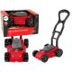 gardener's set, red lawnmower, garden noise