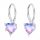  Silver Earrings Large HEARTS Zircons Silver 925 English Clasp