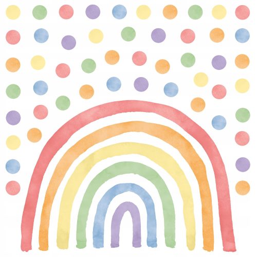  Wall stickers for children Classic colorful rainbow dots