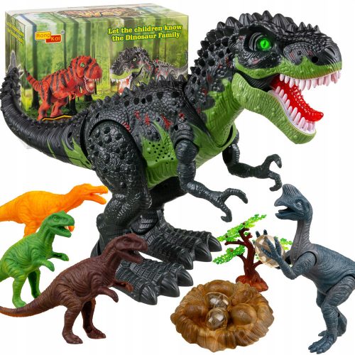  DINOSAUR T-REX INTERACTIVE GREEN FIGURE ROARLING WANDERER LAYS EGGS