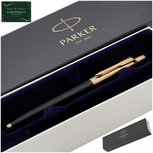  ELEGANT GOLD PARKER BALLPOINT PEN BLACK 24 KARAT + GIFT VOUCHER