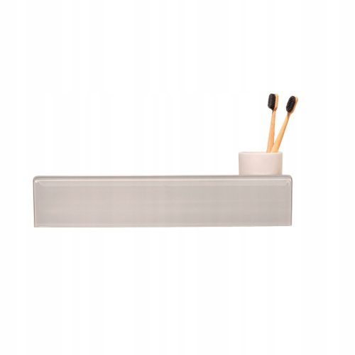 Bathroom Shelves Bathroom Shelf Made of Glass for Mirror ISLA 60 cm White/Grey